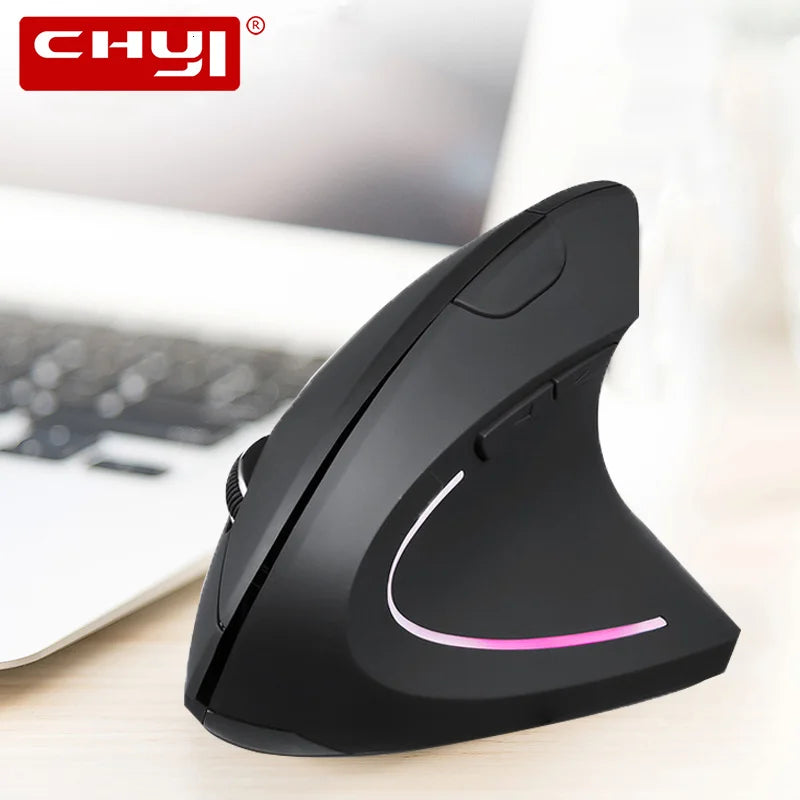 CHYI Ergonomic Vertical Mouse 2.4G Wireless Right Left Hand Computer Gaming Mice 6D USB Optical Mouse Gamer Mause for Laptop PC