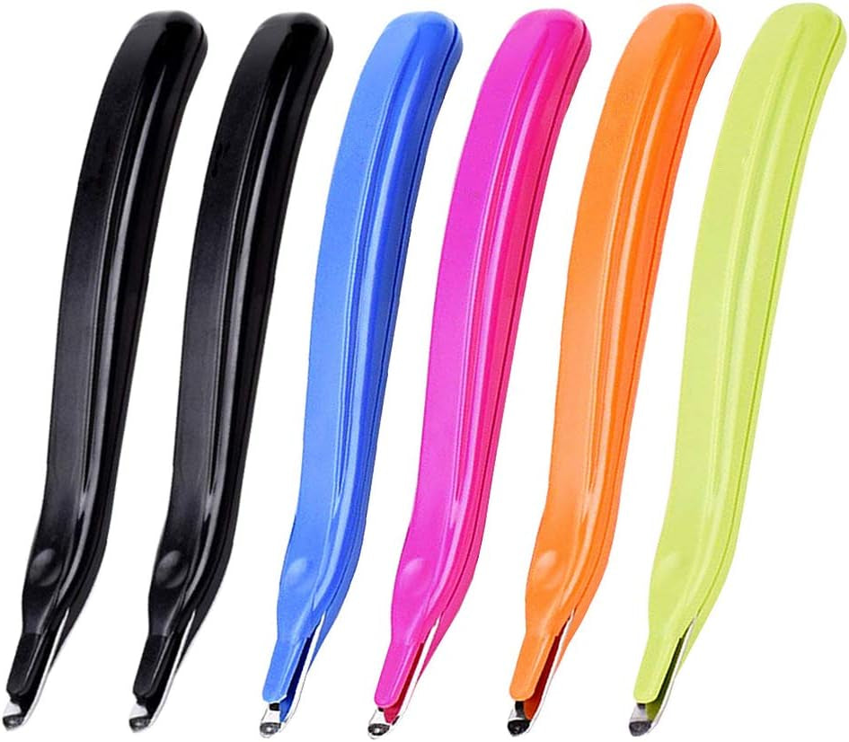 6 PCS Professional Magnetic Staple Remover Puller Staples Remover Staple Removal Tool for School Office Home 5 Colors