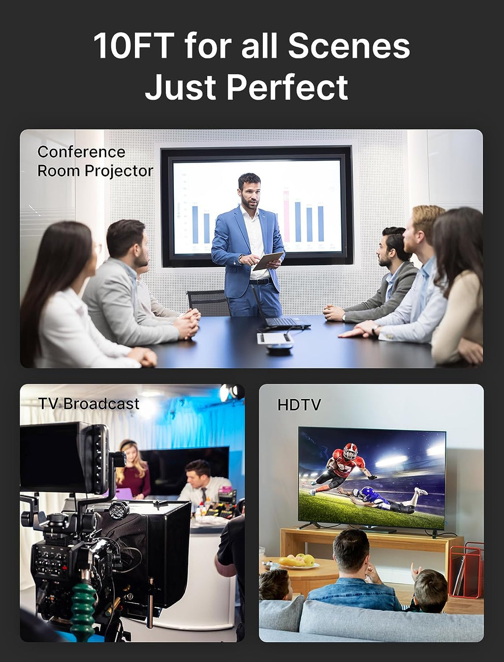 JSAUX Displayport Cable 1.4 10Ft, 8K DP Cable | 8K@60Hz, 4K@144Hz, 2K@240Hz 2K@165Hz | HBR3, 32.4Gbps, HDR10, Freesync, G-Sync for Gaming Monitor Graphics Card TV PC Laptop -Grey