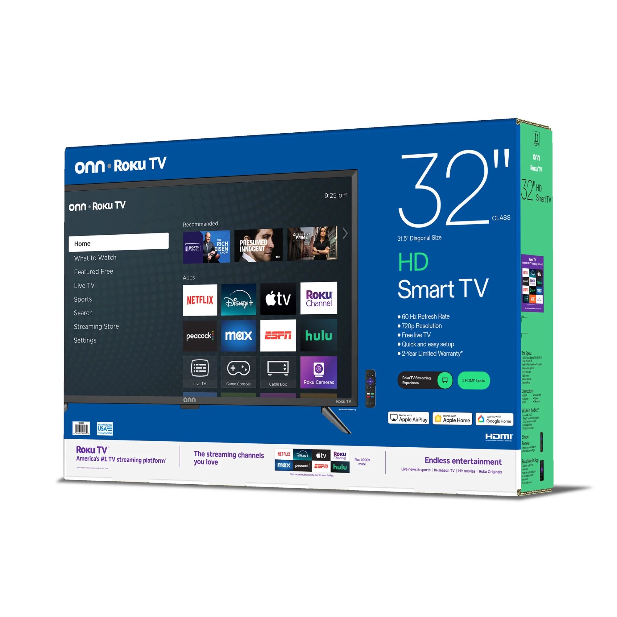 32” Class 720P HD Roku Smart Television, 100012589
