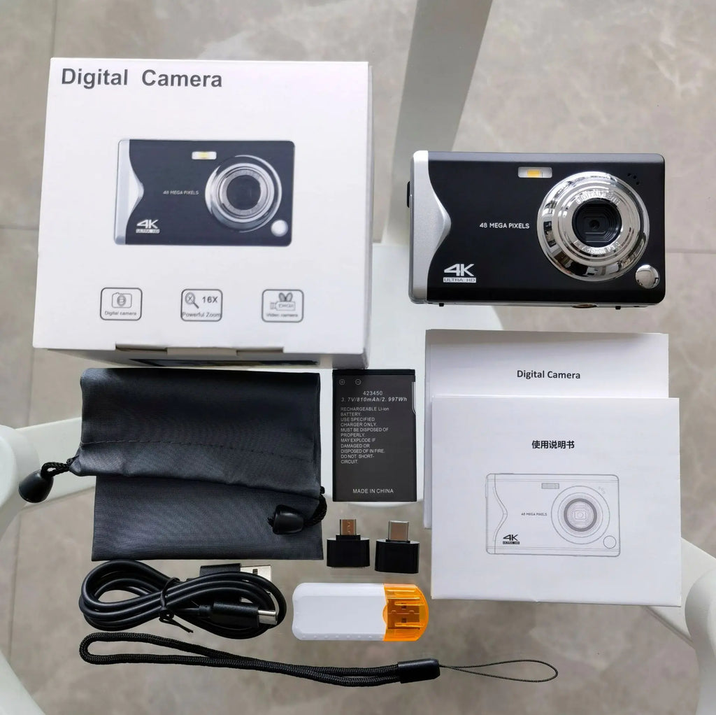 2023 New Student Camera 4K HD 3-Inch Autofocus