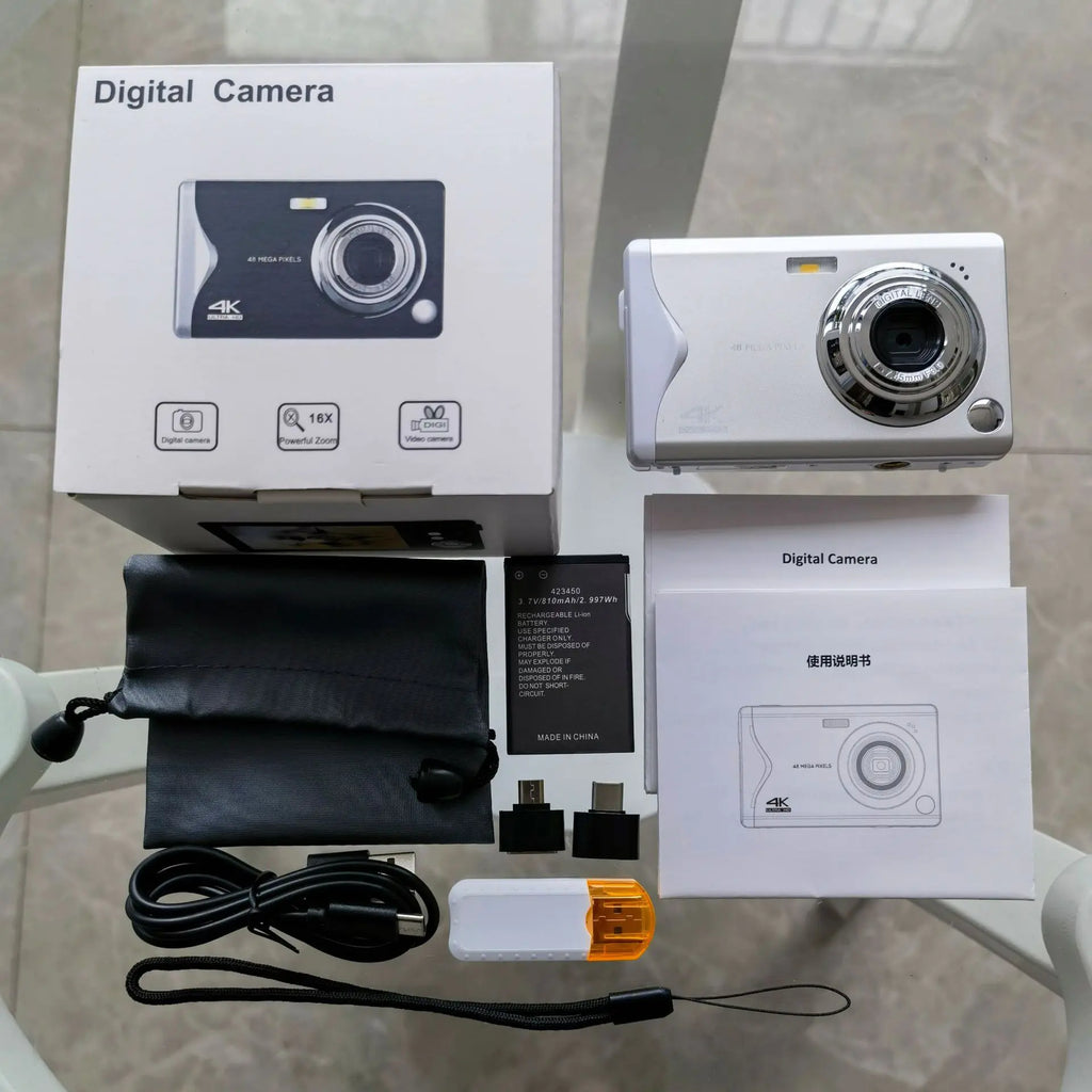 2023 New Student Camera 4K HD 3-Inch Autofocus