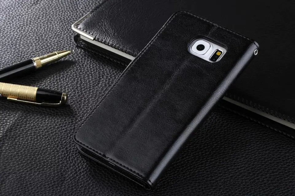 Genuine Leather Case with Lanyard for Samsung S6