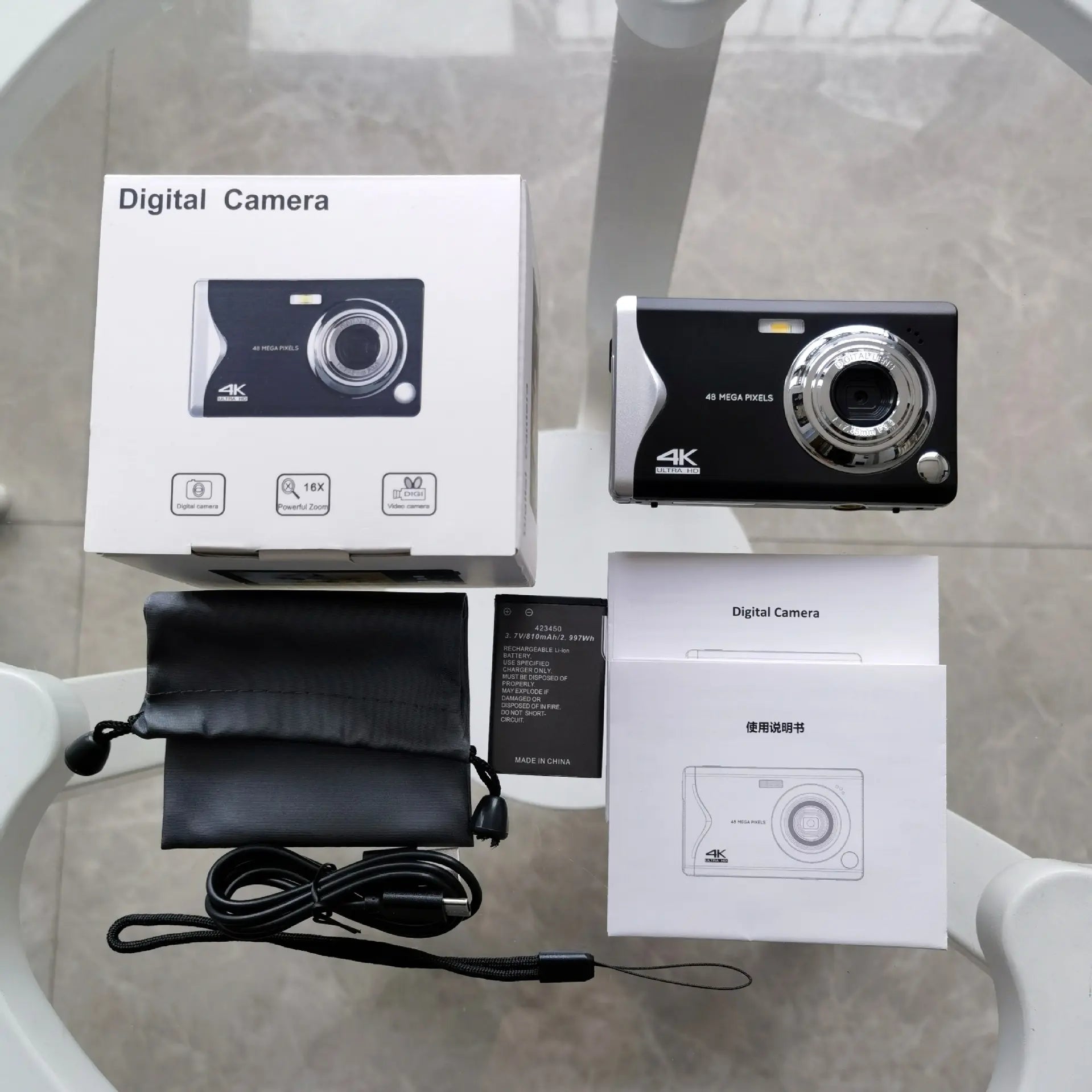 2023 New Student Camera 4K HD 3-Inch Autofocus